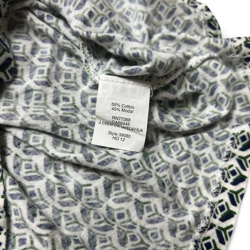J.Crew Geometric Print Blouse Size Small Retro Inspired Top